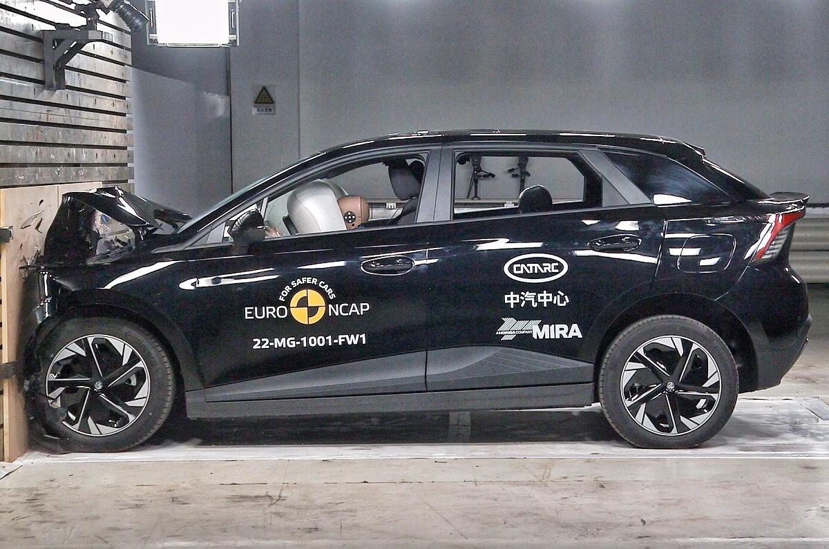 MG 4 EV Euro NCAP front impact test